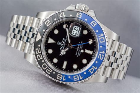 rolex gmt batman gmt 126710|rolex gmt batman review.